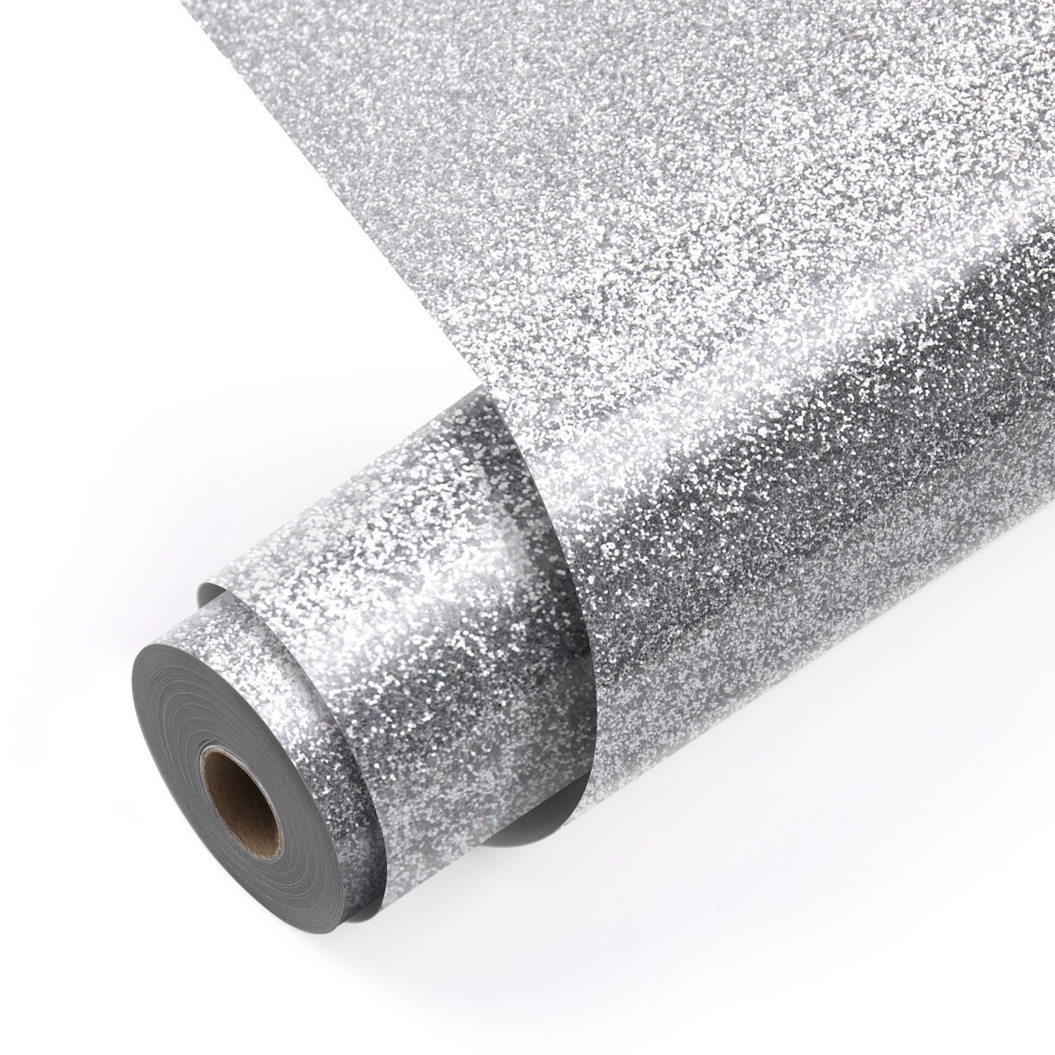 LOKLIK Heat Transfer Vinyl Glitter - Silver - 30.5 x 90 cm