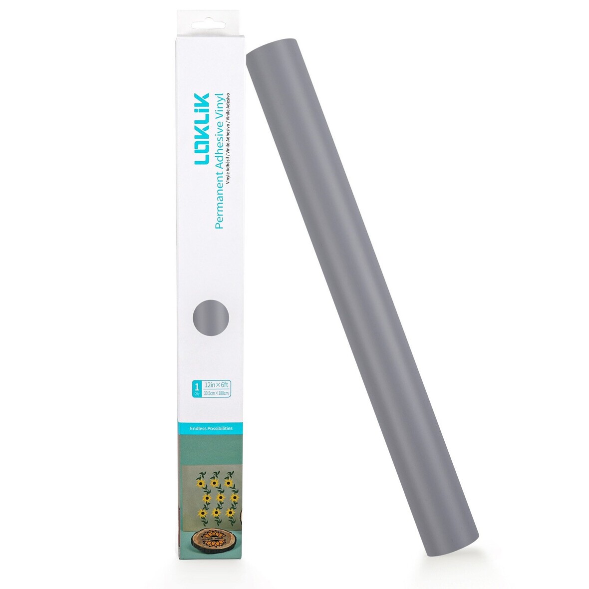 LOKLIK Permanent Adhesive Vinyl Matte -  Light Gray - 30.5 x 180 cm