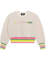 Karl Lagerfeld Fleece sweater met borduurwerk