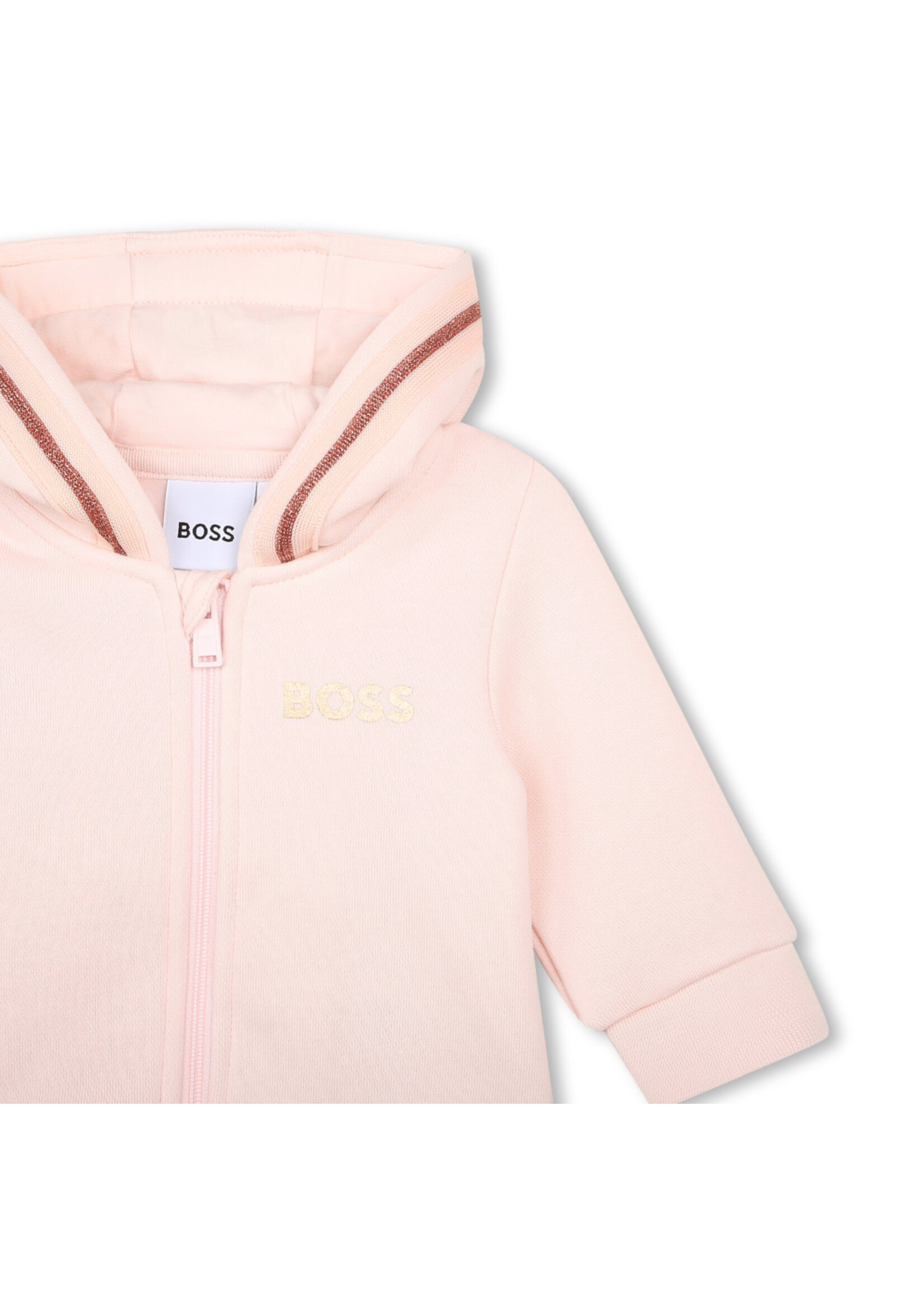 Boss Joggingvest met capuchon baby roze