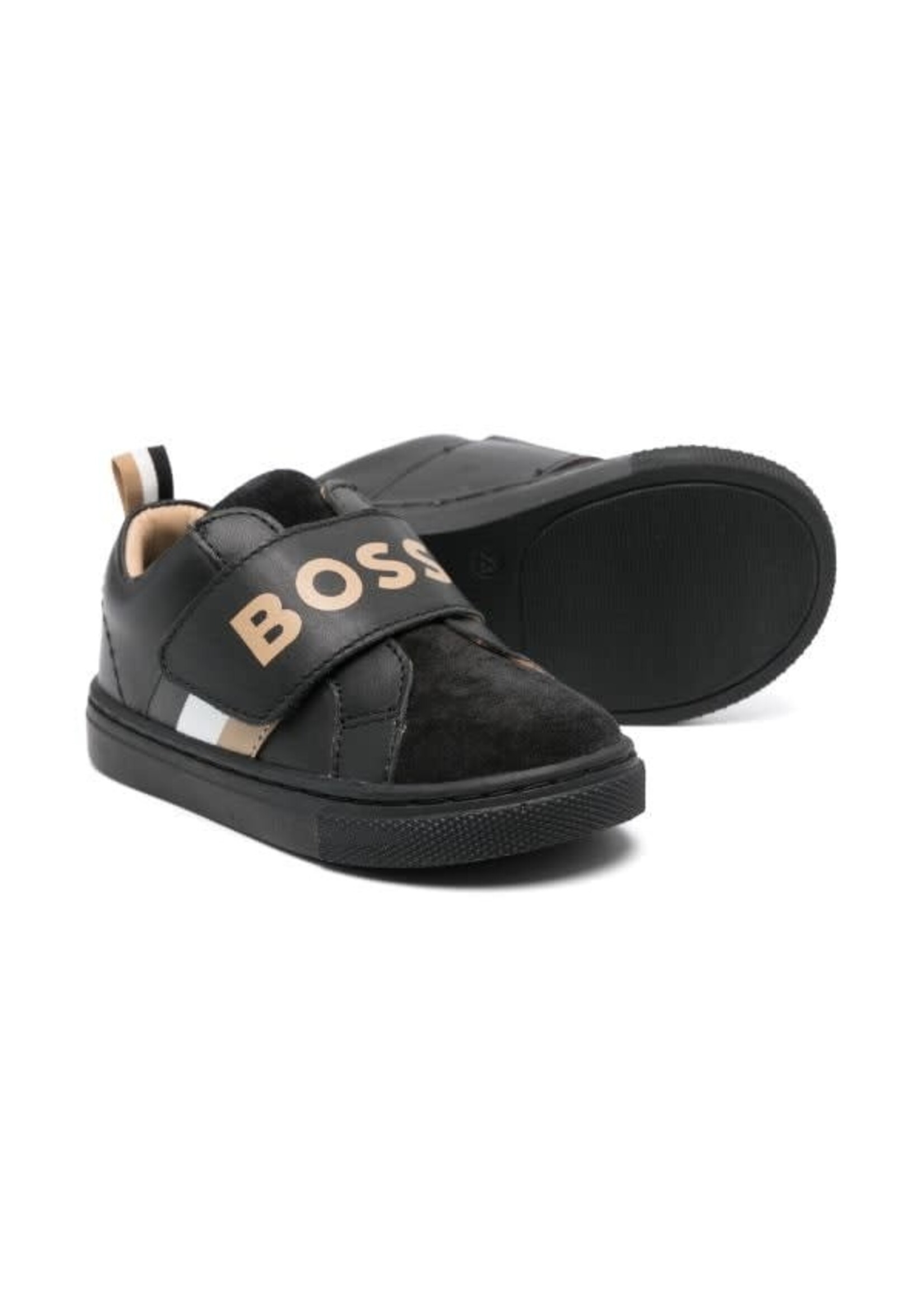 Boss Leren sneakers met klittenband baby