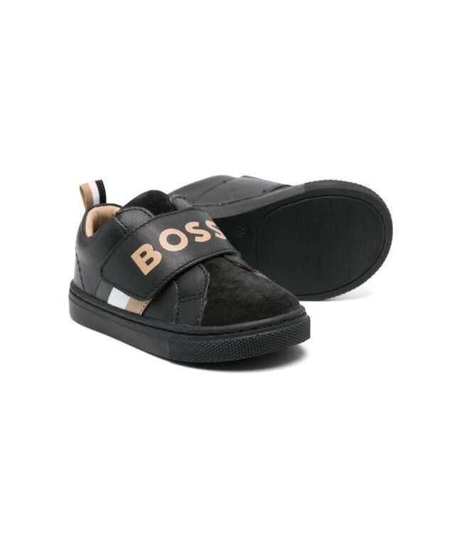 Leren sneakers met klittenband baby