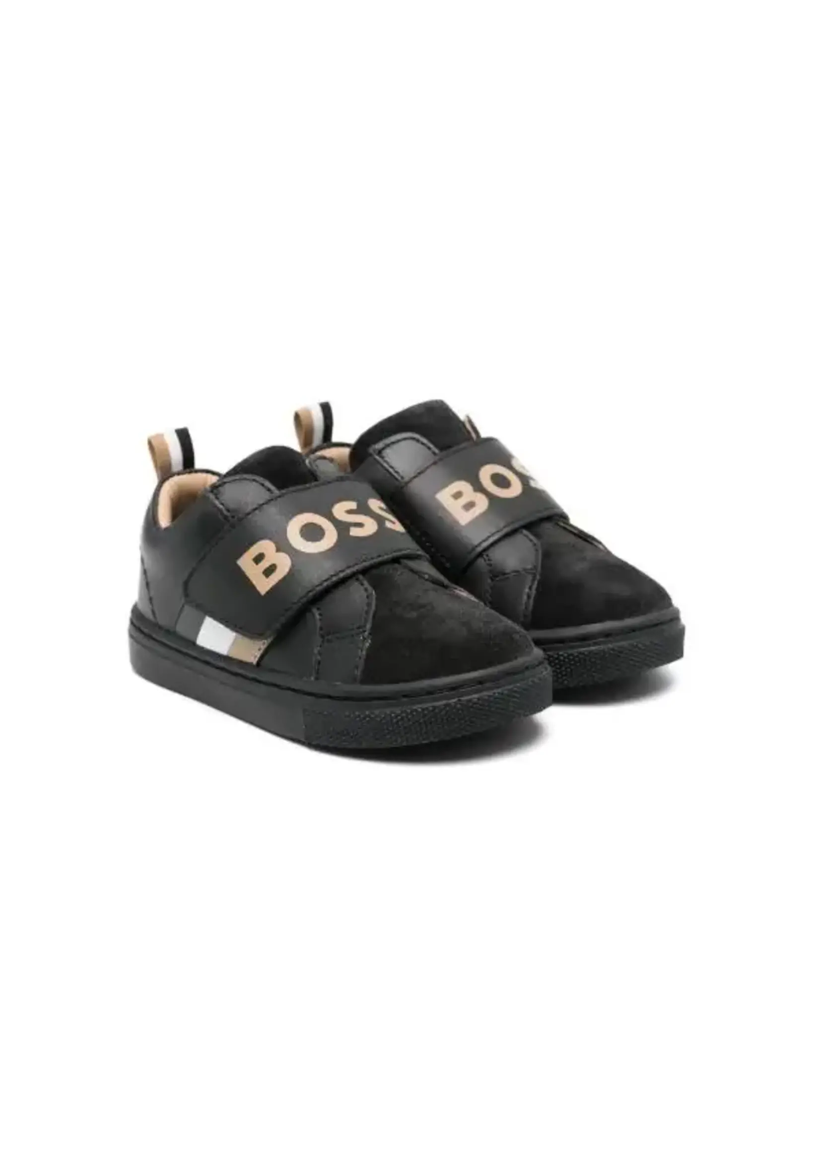 Boss Leren sneakers met klittenband baby