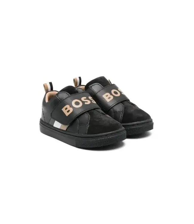 Leren sneakers met klittenband baby