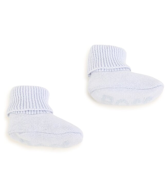 Muts en slofjes set baby blauw