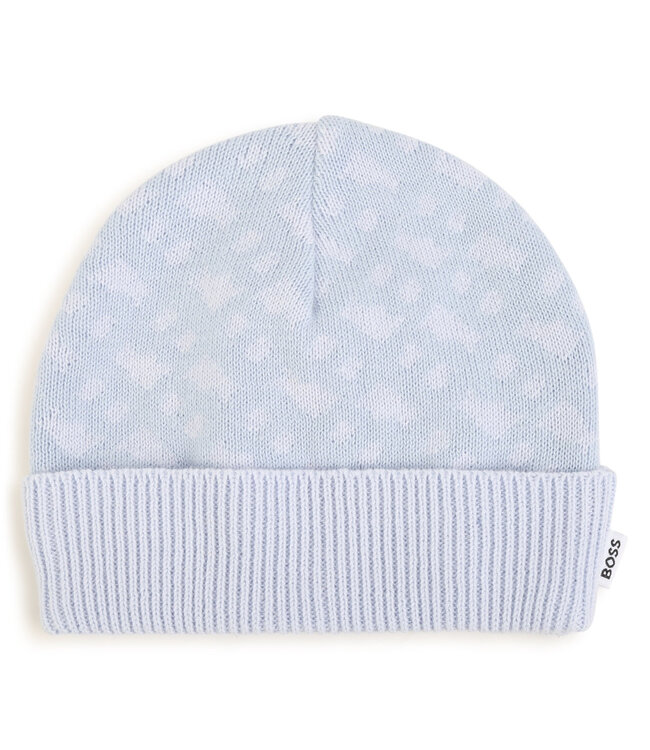 Muts en slofjes set baby blauw