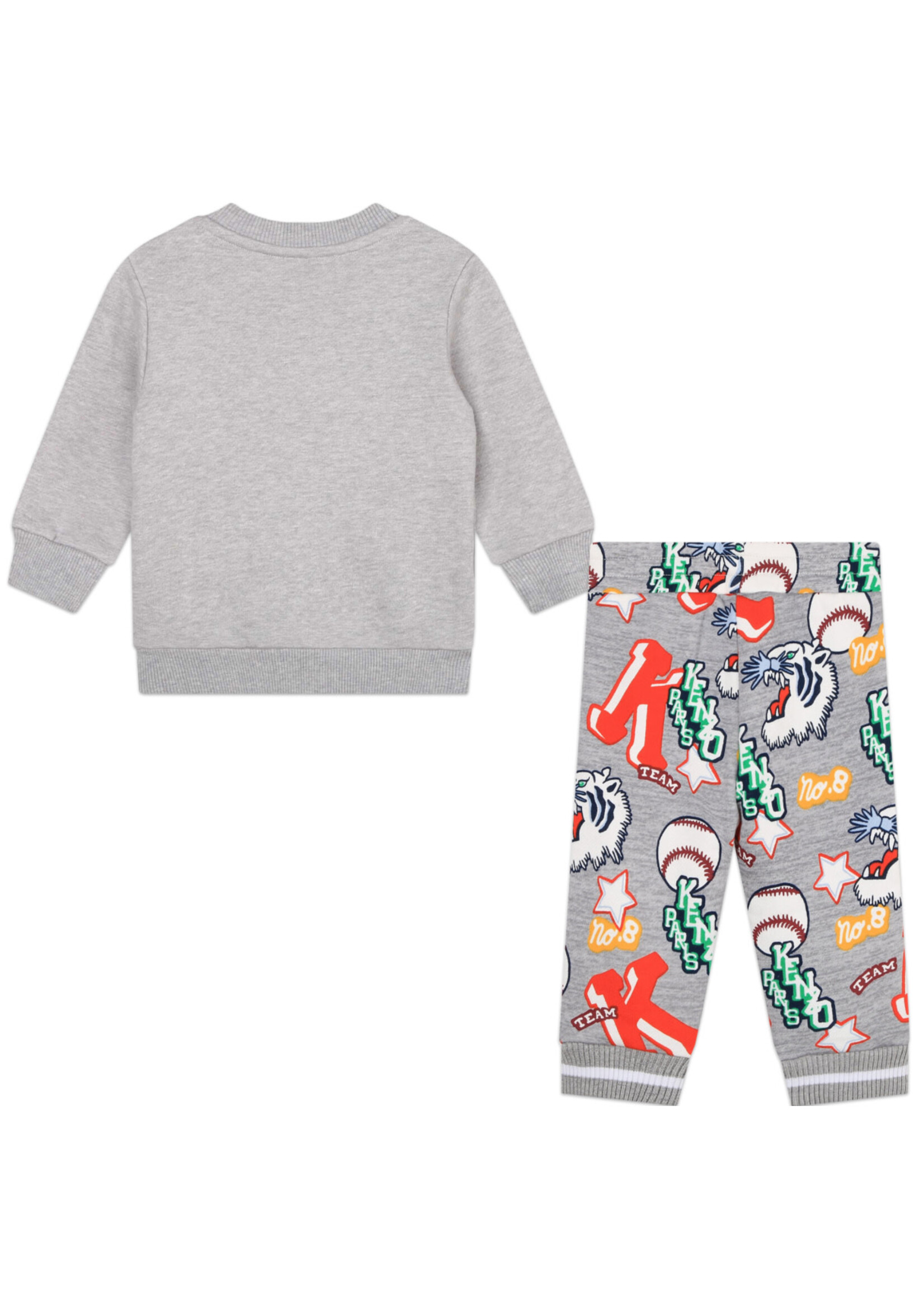 KENZO KIDS Tweedelige set van bedrukt katoen