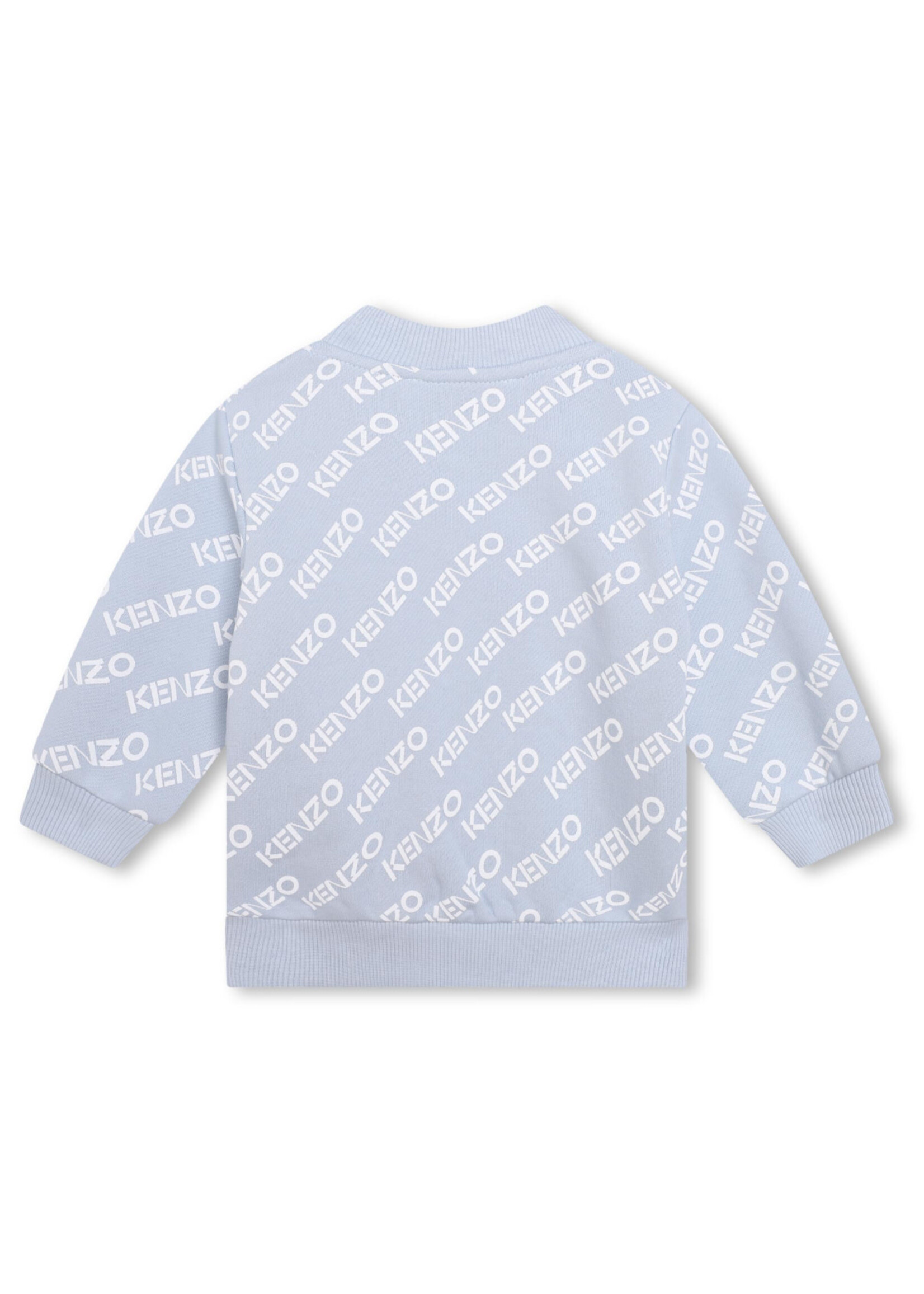 KENZO KIDS sweatshirt met katoen baby blauw