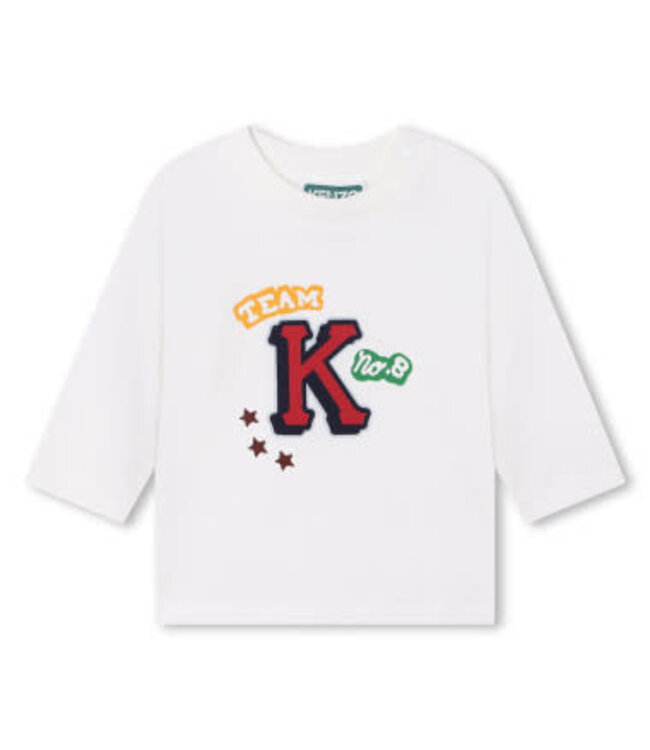 T-shirt met print baby wit