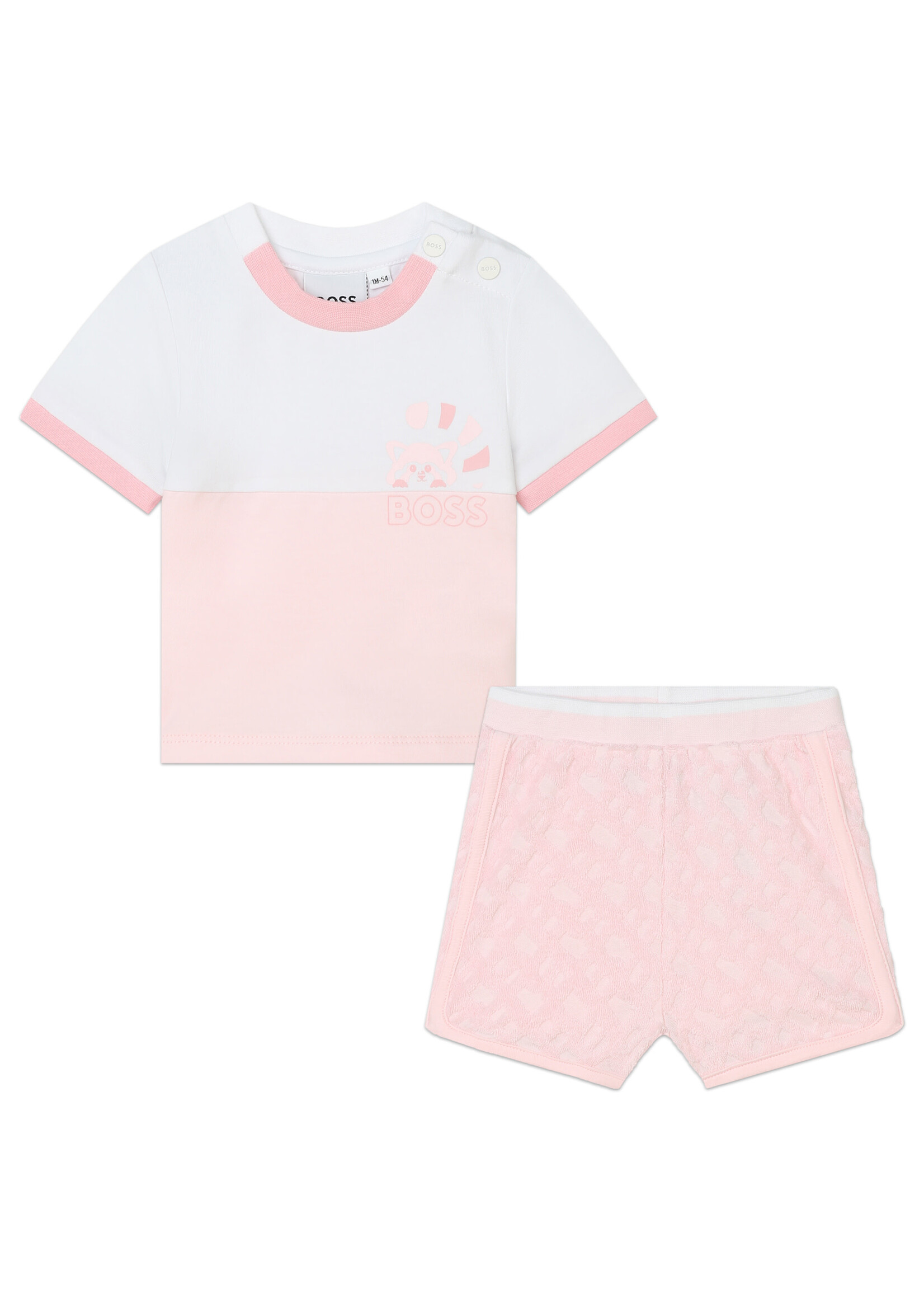 Boss BOSS - T-SHIRT+SHORT - J50824 - ROZE  LICHT