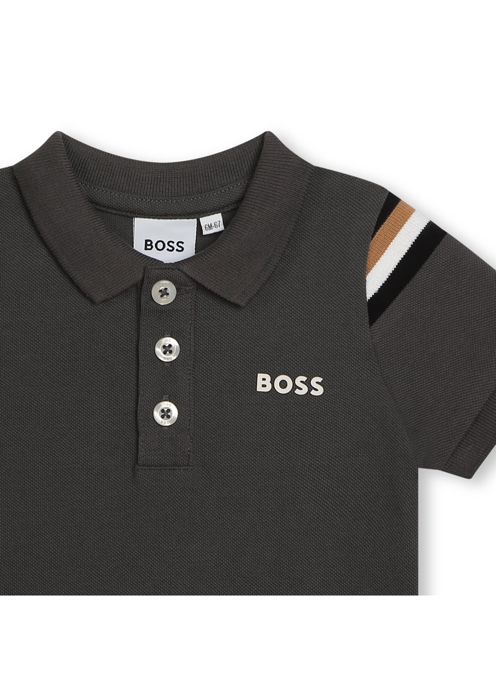 Boss BOSS - POLO MET KORTE MOUWEN - J50595 - ANTRACIET