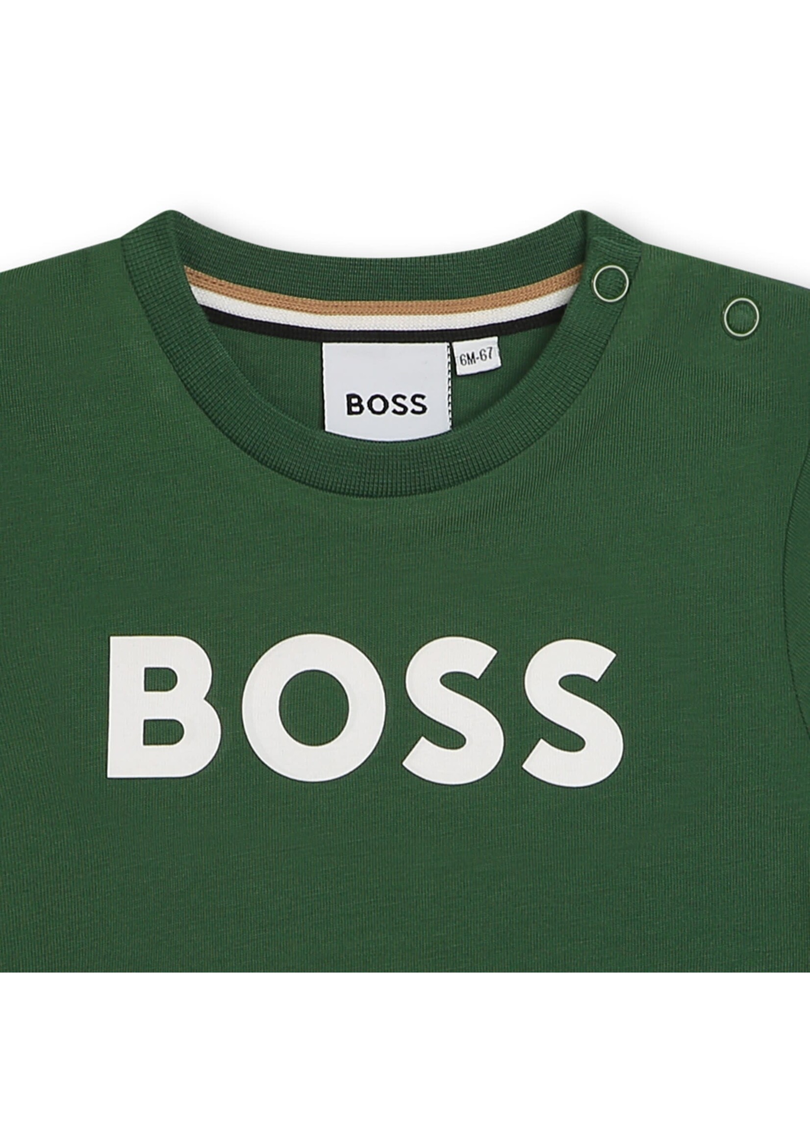 Boss BOSS - T-SHIRT KORTE MOUWEN - J50601 - KAKI - 3MAAND