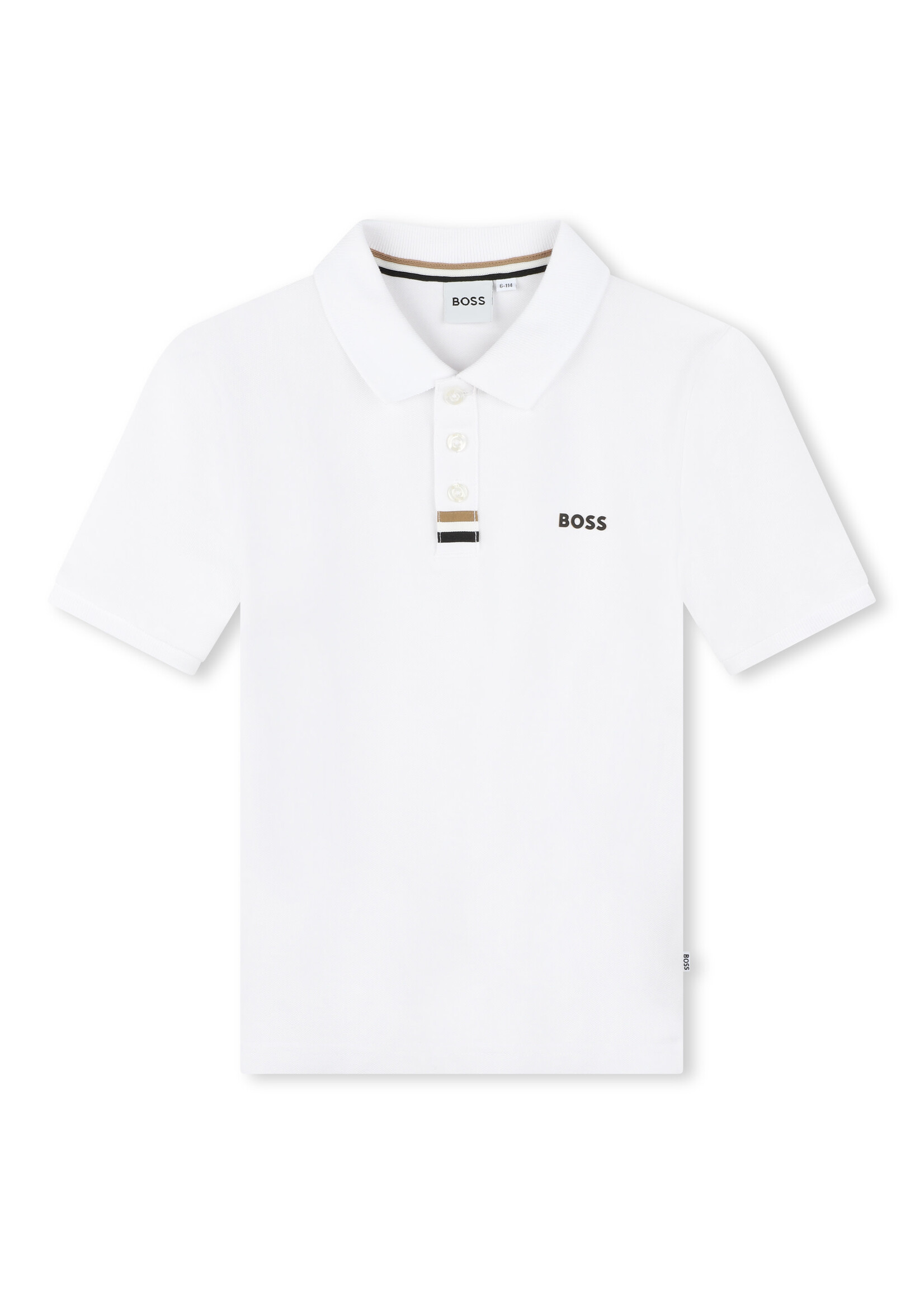 Boss BOSS - POLO MET KORTE MOUWEN - J50705 - WIT