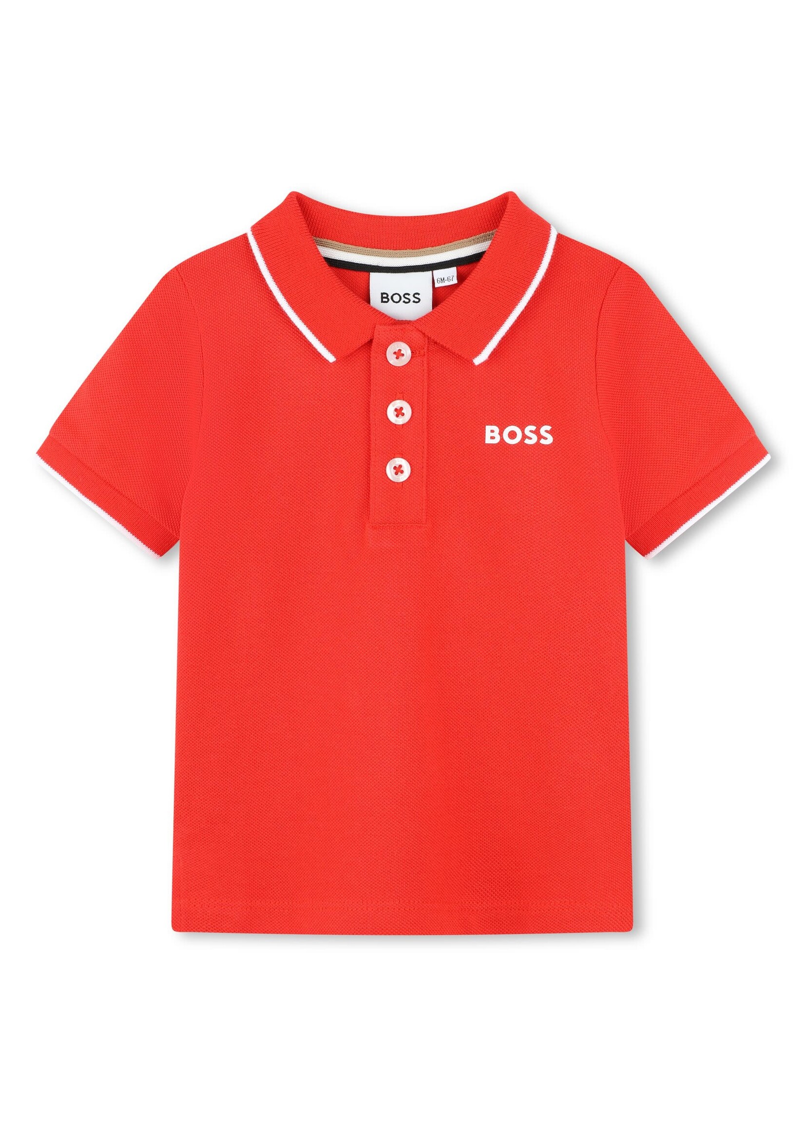 Boss BOSS - POLO MET KORTE MOUWEN - J50593 - FEL ROOD