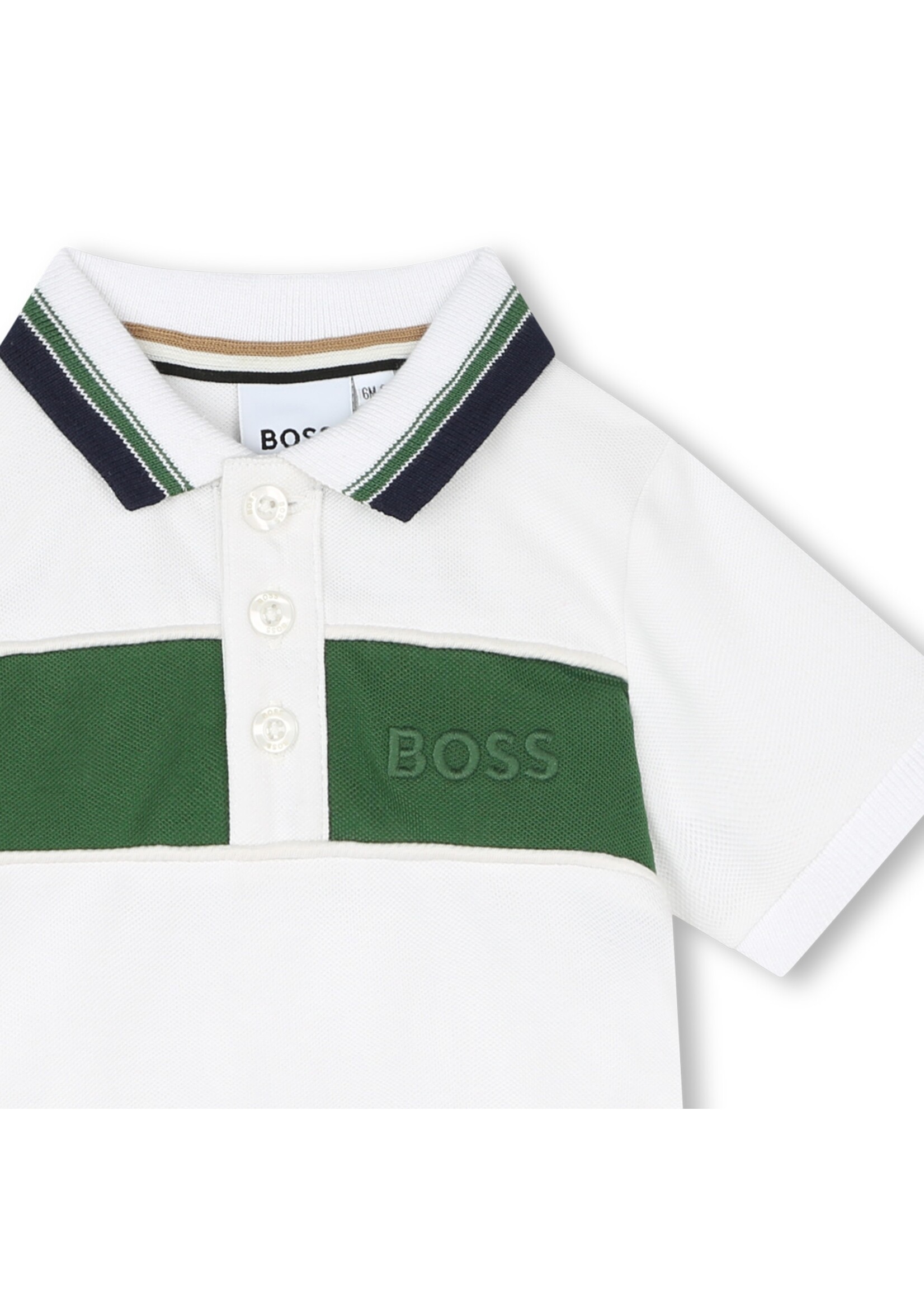 Boss BOSS - POLO MET KORTE MOUWEN - J50599 - WIT