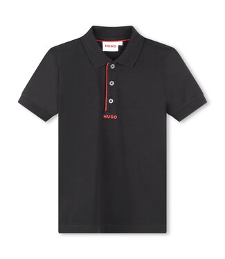 Hugo Hugo- POLO MET KORTE MOUWEN- G00015- ZWART