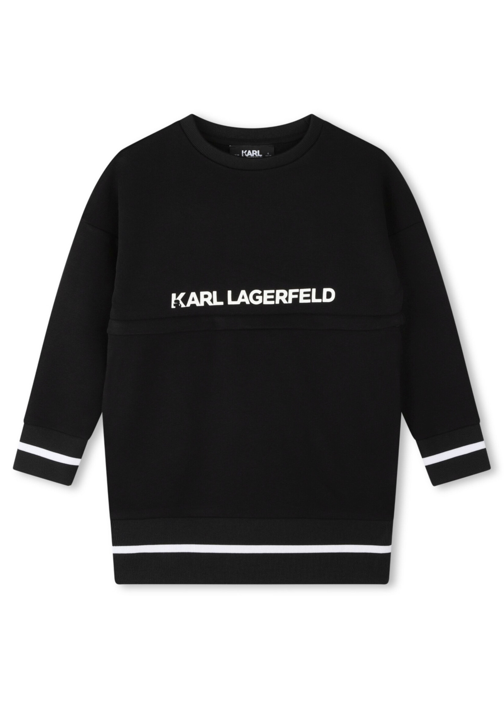 Karl Lagerfeld 2-in-1 sweatjurk meisje zwart