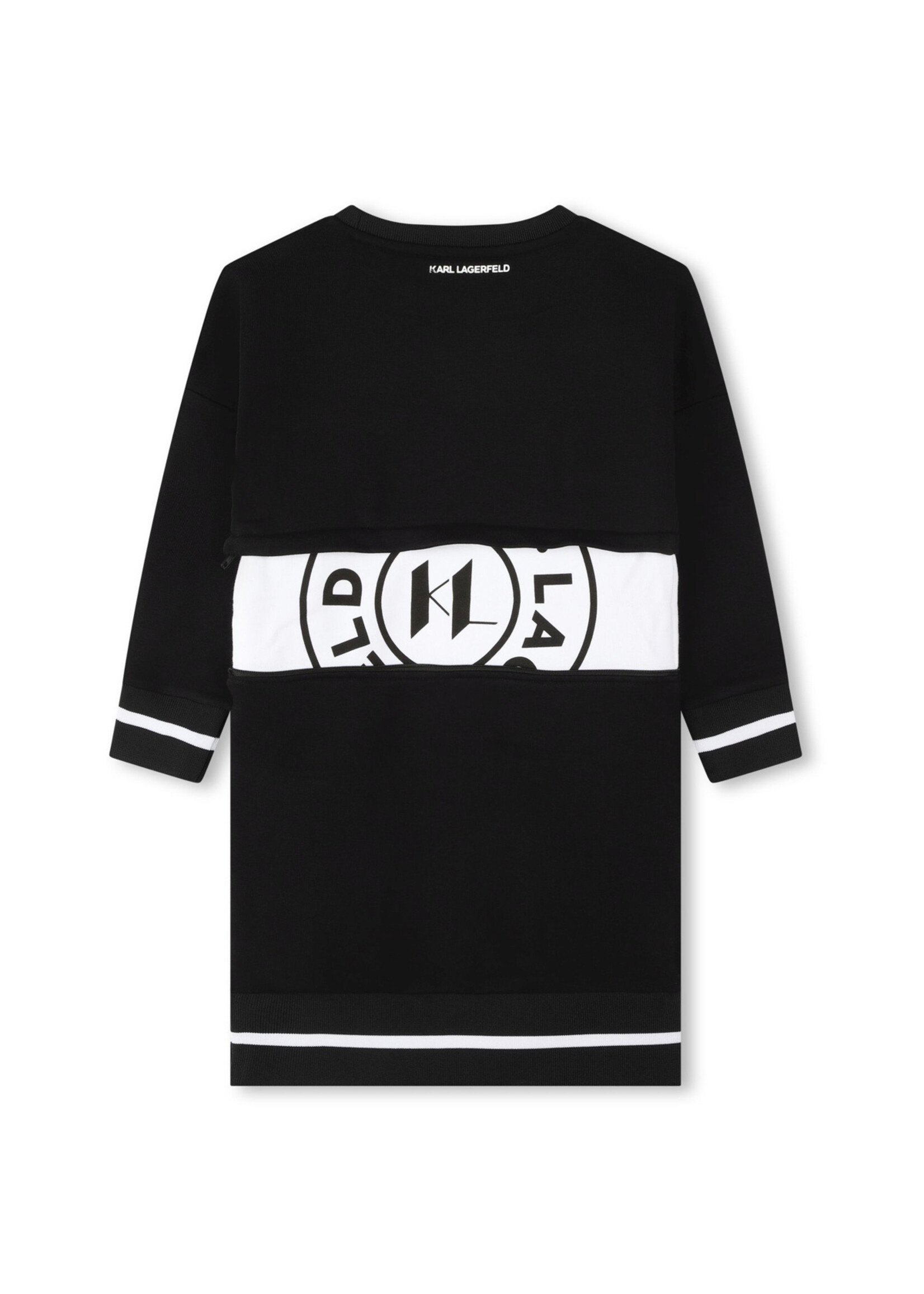 Karl Lagerfeld 2-in-1 sweatjurk meisje zwart