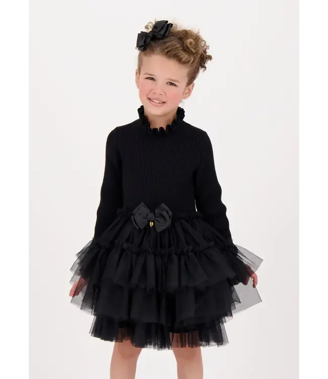 Angel’s Face Elin Tule Jurk Zwart