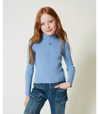 TWINSET Twinset Ribbed Jumper Blauw -3190