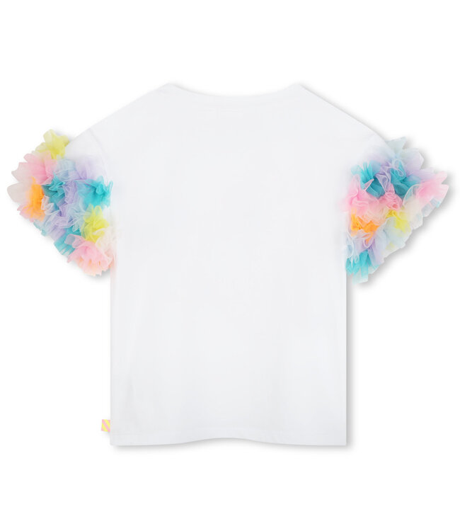 Billieblush T-shirt met tule mouwen - U20927