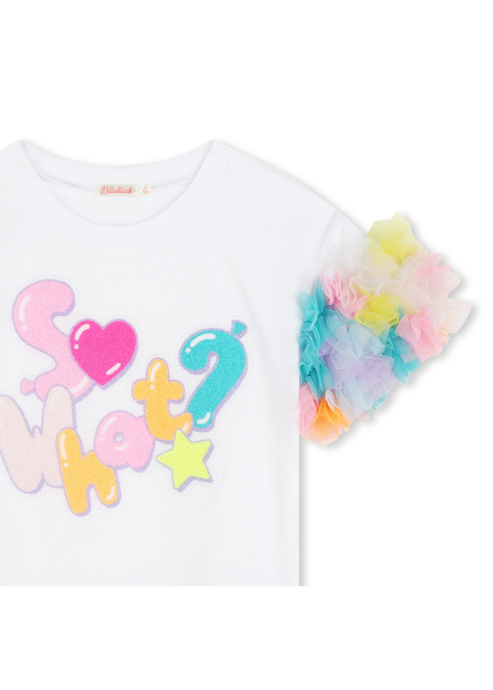 BILLIEBLUSH Billieblush T-shirt met tule mouwen - U20927