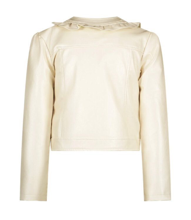 Le Chic Pearled Ivory Leren Jas - 5120