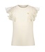 Le Chic Le Chic Pearled Ivory T-shirt met Kanten Mouw - 5402