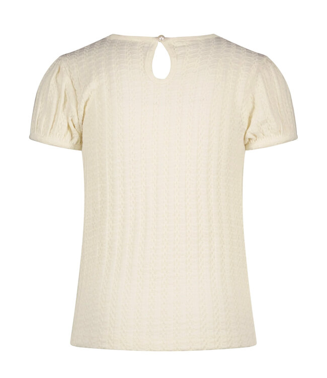 Le Chic Dreamy Creamy Gehaakte Top met Parels - 5408