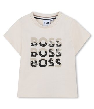 Boss Boss T-shirt met Korte Mouwen Beige - J52113