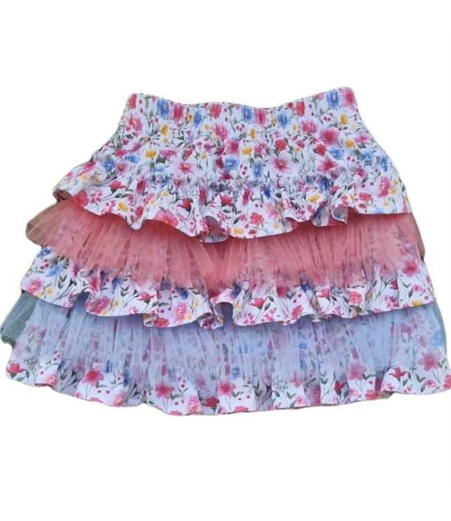 Daga Rok met Lagen Flowers - 10155