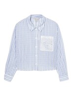 TWINSET Twinset Gestreepte Blouse met Gehaakte Zak - 2472