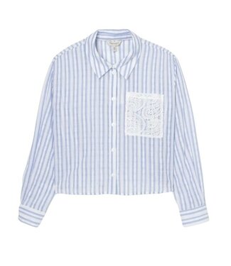 TWINSET Twinset Gestreepte Blouse met Gehaakte Zak - 2472