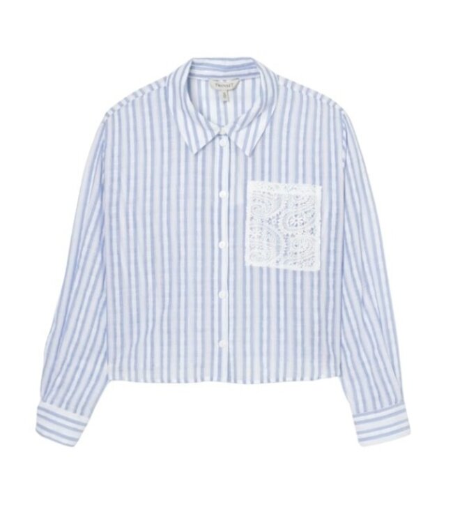 Twinset Gestreepte Blouse met Gehaakte Zak - 2472