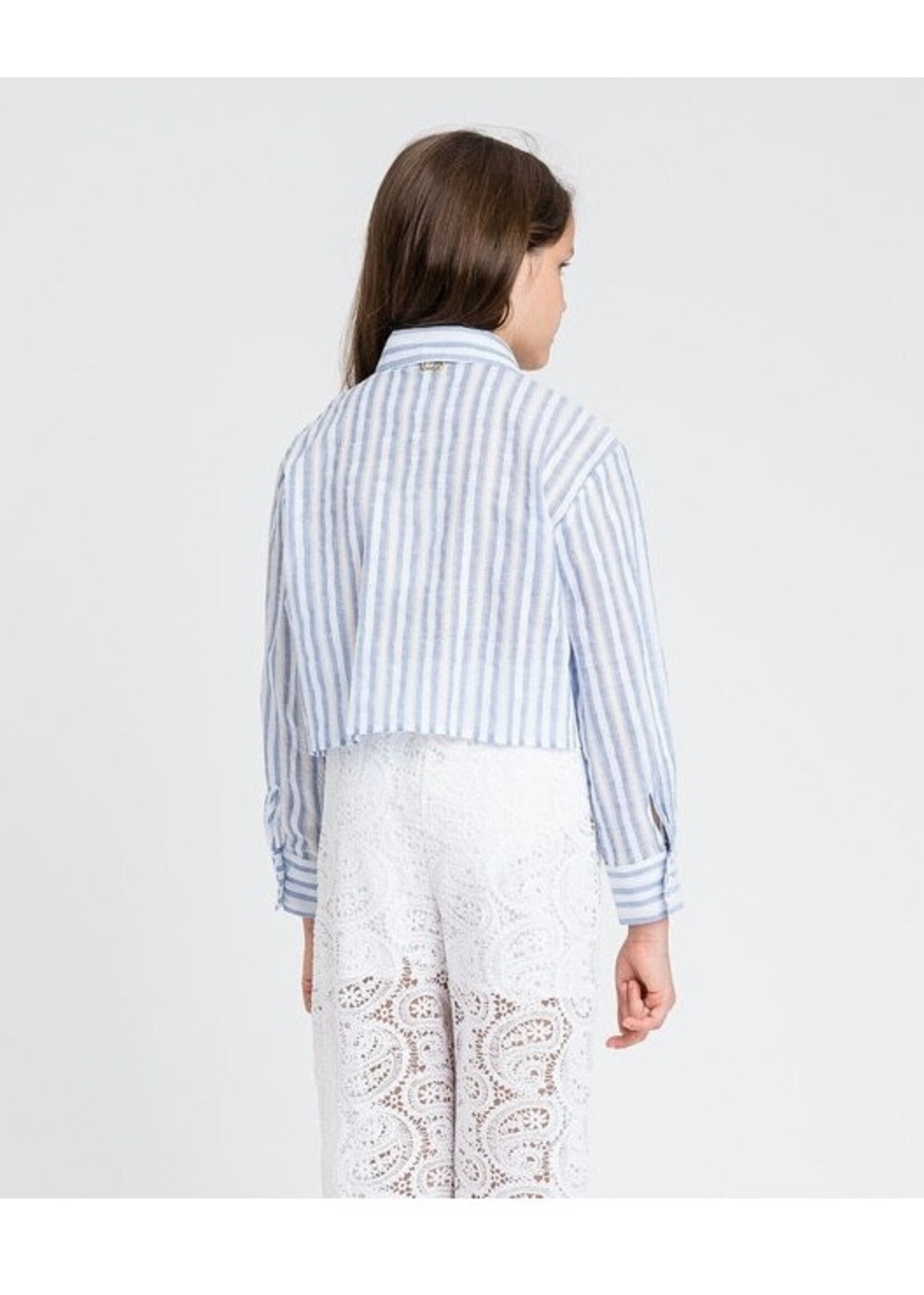 TWINSET Twinset Gestreepte Blouse met Gehaakte Zak - 2472