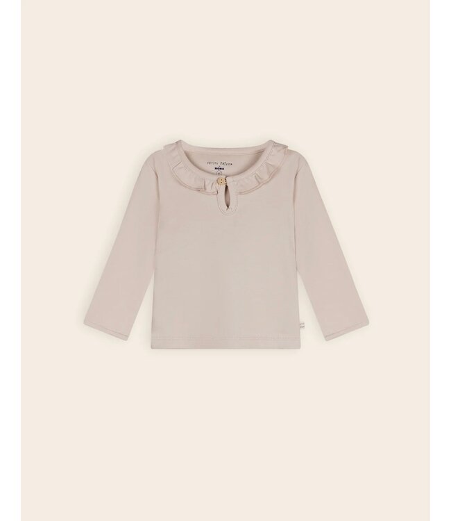 Petite Maison Lange Mouw T-shirt Met Ruffle Detail -7400