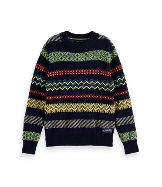 Scotch & Soda Scotch & Soda Feestelijke Jacquard Trui - 180706