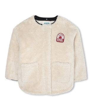 KENZO KIDS Kenzo Kids Fluffy Jas met Afneembare Capuchon - K61306