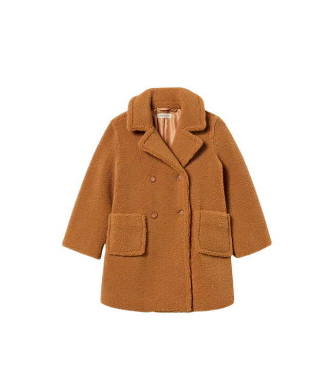 Twinset Fluffy Lange Meisjes Jas met Knoopsluiting - 2180