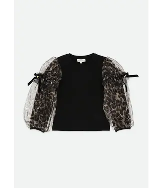Angel's Face Angel’s Face Lila Top met Tule Mouwen