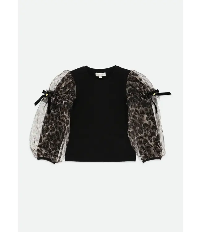 Angel’s Face Lila Top met Tule Mouwen