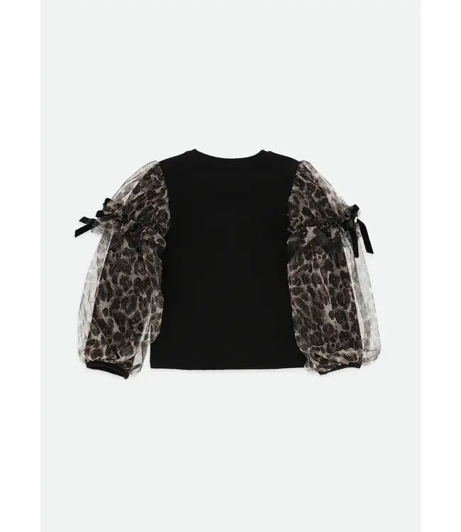 Angel’s Face Lila Top met Tule Mouwen