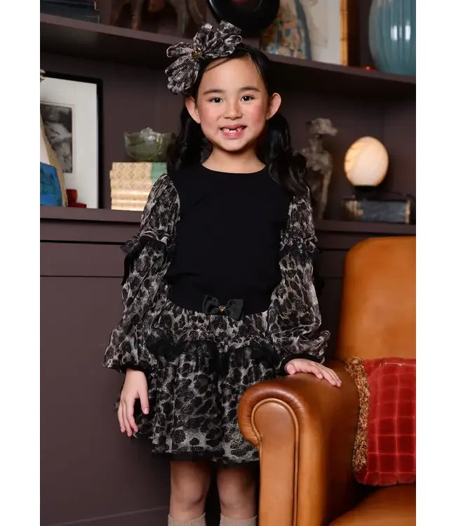 Angel’s Face Lila Top met Tule Mouwen