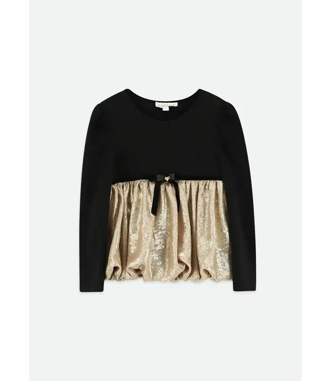 Angel’s Face Saskia Metallic Ballon Top