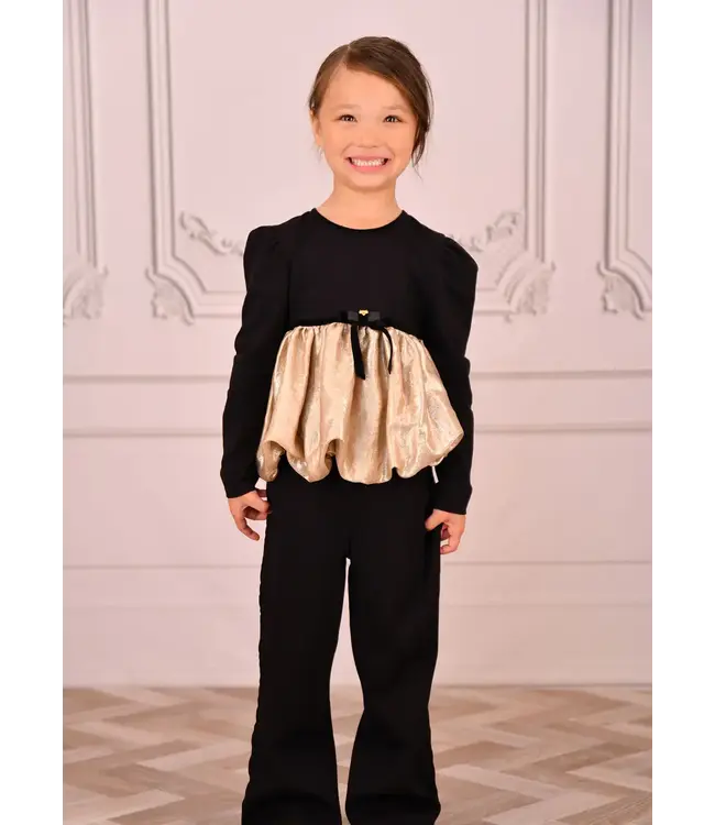 Angel’s Face Saskia Metallic Ballon Top