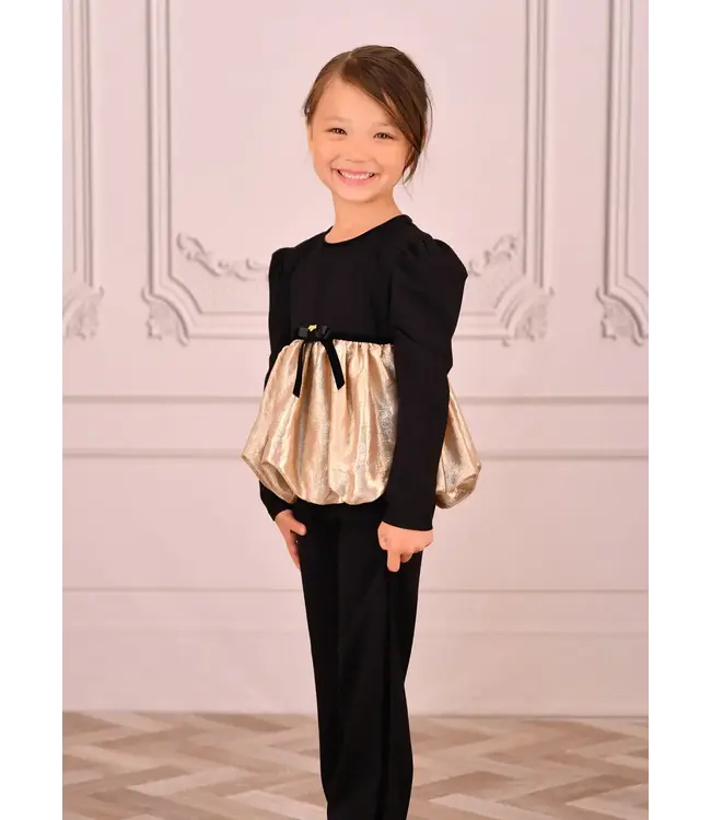 Angel’s Face Saskia Metallic Ballon Top