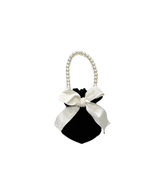 Phi Phi Fluwelen Handtas met Parels - 25721