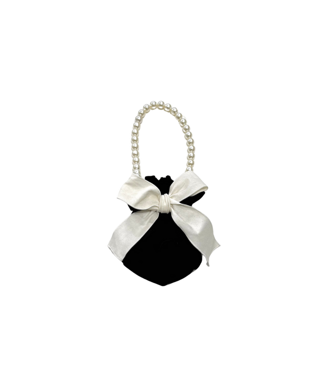Phi Fluwelen Handtas met Parels - 25721