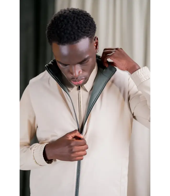 Essentials Cou7ure Reflection Reversible Bodywarmer - Green/Beige