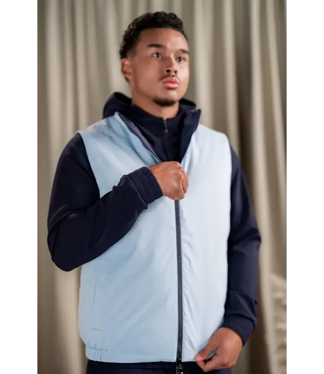 Essentials Cou7ure Reflection Reversible Bodywarmer - Dark Blue/Light Blue